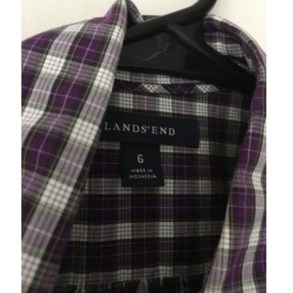 Lands' End Ruffle Button Up Blouse - Picture 4 of 4